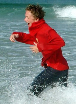 hoodie red beach run
